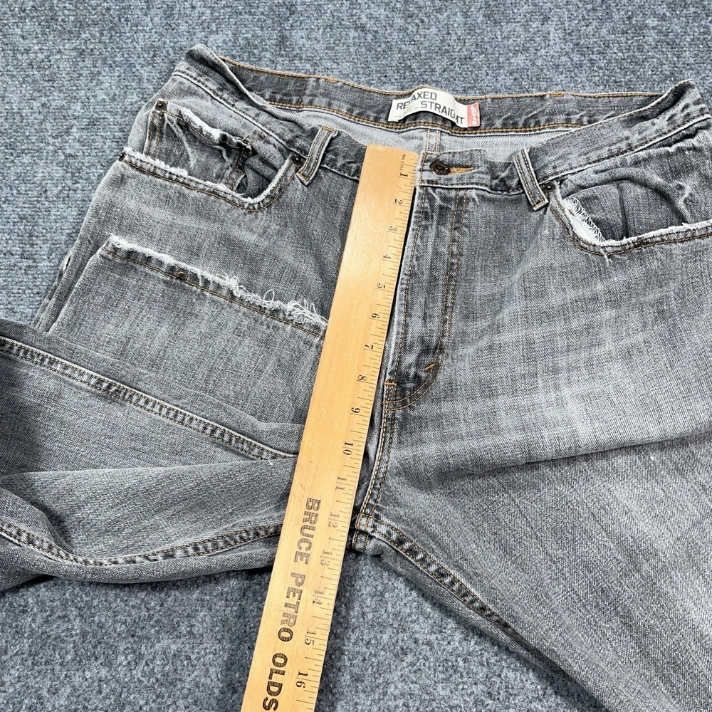 Levis 559 Relaxed Straight Jeans Mens 38x34 Black Y2K Tag Faded Baggy Skater - Picture 10 of 13